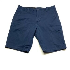 Volcom True To This Frickin Modern Stretch Shorts Mens 36 Blue Cotton Mid-Rise